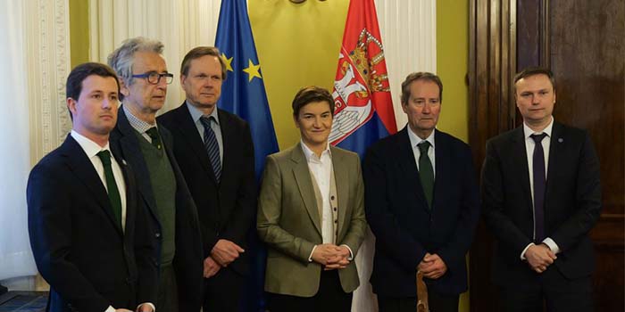 Brnabić sa predstavnicima Venecijanske komisije; Foto: FoNet